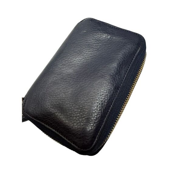 Tory Burch Navy Leather Wristlet Wallet - Picture 5 of 9